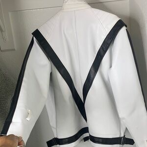 Men's White and Black Performance Jacket